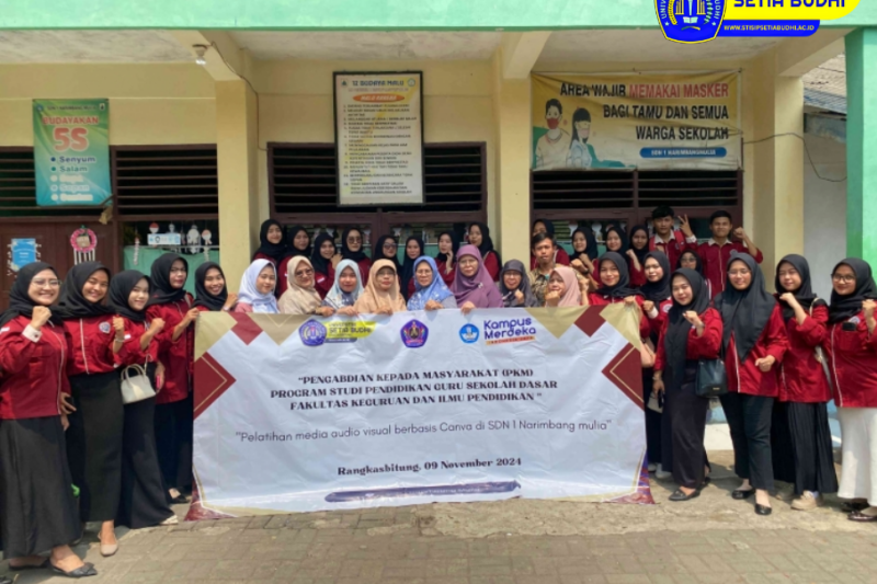 Mahasiswa dan Dosen Universitas Setia Budhi Laksanakan Pengabdian Masyarakat melalui Pelatihan Canva di SDN 1 Narimbang Mulia