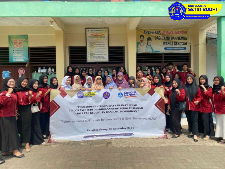 Mahasiswa dan Dosen Universitas Setia Budhi Laksanakan Pengabdian Masyarakat melalui Pelatihan Canva di SDN 1 Narimbang Mulia